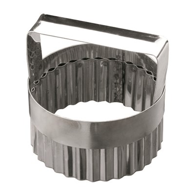 Высечка "Кольцо" гофрированая с ручкой, 8*5,5 см, нержавейка, Россия 92100116 - фото 41790264