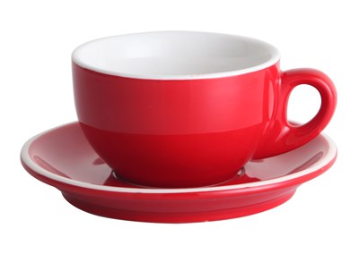 Чашка с блюдцем Barista (Бариста) 280 мл, красная, P.L. Proff Cuisine 81223985 - фото 41814690