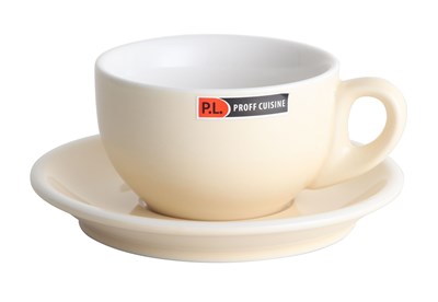 Чашка с блюдцем Barista (Бариста) 280 мл, бежевая, P.L. Proff Cuisine 81223988 - фото 41814693