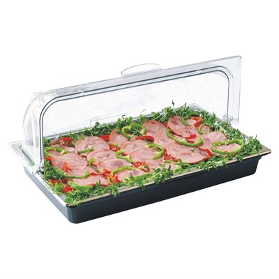 Поднос для выкладки с емкостью для хладогена, нержавейка, пластиковая крышка, P.L. Proff Cuisine 95001275 - фото 41824689