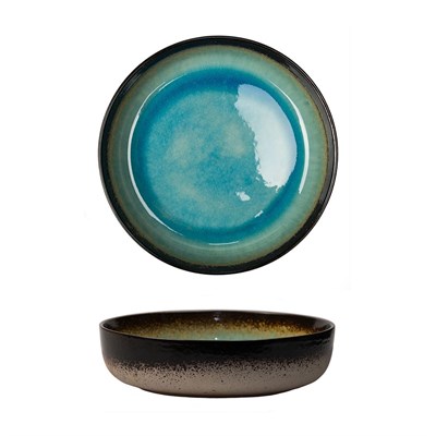 Салатник d=24,5*h 6,3 см,1800 мл, каменная керамика,серия "2022 Spider Silk-Blue"  P.L. 81229266 - фото 41827130