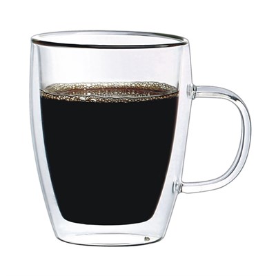 Набор кружек 2шт*270 мл, термостойкое стекло, двойные стенки, P.L. 81223942 - фото 41838000