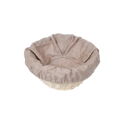 Чехол для корзинки рогожка ЛИНО капучино (цвет 170)  (кт1896 кт1897  круглый) чдх2415