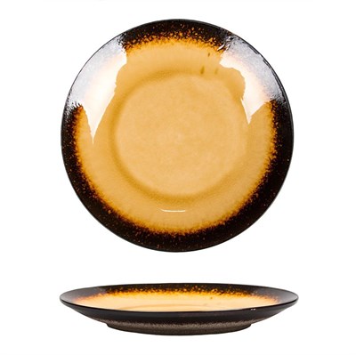 Тарелка d=23 см,каменная керамика,серия "2022 Spider Silk-Yellow"  P.L. 81229279 - фото 41852966