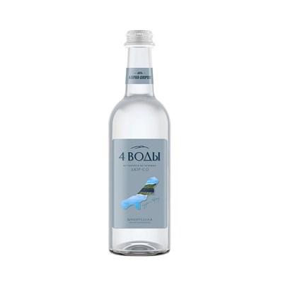 Вода среднегазированная, стекло 0,375 л, "4 Воды Виноградная", Абрау-Дюрсо (коробка 12 шт) 81280502