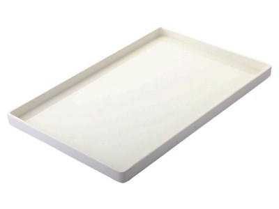 SN4380 Поднос для выкладки продукции пластиковый прямоугольный, белый рис, 300*200*18 SN4380