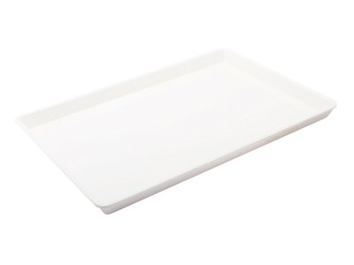 SN4315 Поднос для выкладки продукции прямоугольный, белый рис, 400х280х25 SN4315