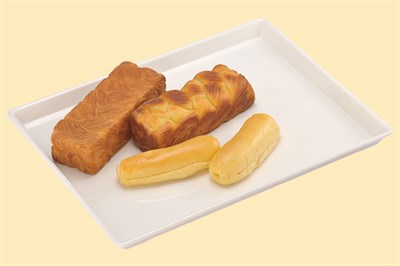 SN4404 Поднос для выкладки продукции пластиковый прямоугольный, слоновая кость, 420*320*24 SN4404