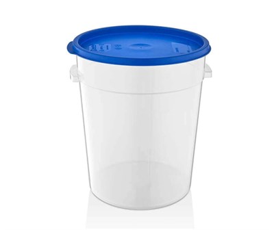 Контейнер для продуктов круглый 20,82 л. d=31 см. h=37,5 см., с мерной шкалой, прозрачный, п/п, без крышки (крышка 76740, 76739, 76738, 76741) GP /1/6/ 76725