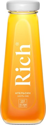 Сок Апельсиновый "РИЧ",стеклянная бутылка,200 мл,(упаковка 12 шт) 81222810