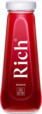 Вишневый Нектар "РИЧ",стеклянная бутылка,200 мл,(упаковка 12 шт) 81222811