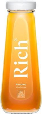 Сок Яблочный "РИЧ",стеклянная бутылка,200 мл,(упаковка 12 шт) 81222812