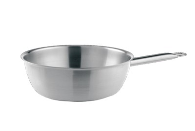 Сотейник  1,75 л. нерж. d=20 см. h=7,5 см. конический б/кр (индукция) Мастер Pinti /1/ 77747