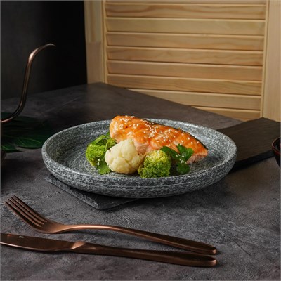 Тарелка с бортом  с покрытием 23,5*3,1см, Glossy Stone Untouched Taiga, P.L. Proff Cuisine 81221903