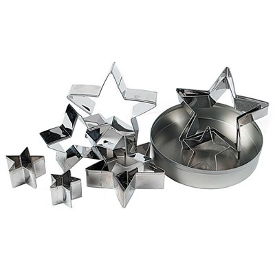 Набор кондитерских форм "Звезда", h 3 см, d 3/ 4/ 5/ 6/ 7/ 8/ 9/ 10/ 12 см, P.L. Proff Cuisine 81004610