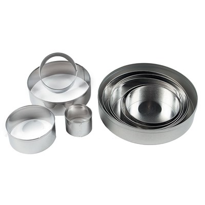 Набор кондитерских форм "Кольцо", h 3 см, d 4/ 6/ 7/ 8/ 9/ 10/ 11/ 12/ 12,5 см, P.L. Proff Cuisine 81004603