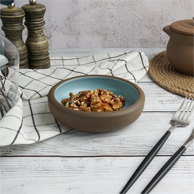 Блюдо/салатник, 300 мл, d=14.3cм, h=4.2cм, серия "Blue Matt Taiga"  P.L. 81229019