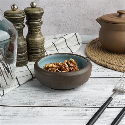 Блюдо/салатник, 200 мл,  d=11.5cм, h=4.2cм,серия "Blue Matt Taiga"  P.L. 81229020