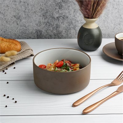 Блюдо/салатник, 800мл, d=16cм, h= 7cм,серия "White Matt Taiga"  P.L. 81229039