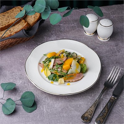 Тарелка 23 см, фарфор, "Aristocrat-Gold". Noble 81290270