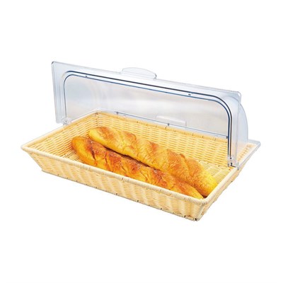 Подставка плетеная для выпечки 53*33*9 см, с пластиковой крышкой, P.L. Proff Cuisine 95001214