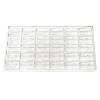 Форма для шоколада "Прямоугольник двойной" 30 ячеек 37*17*17 мм, поликарбонат, P.L. Proff Cuisine 73038021