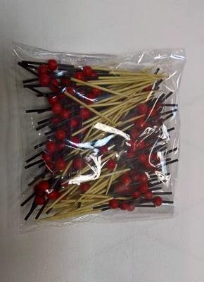 Пика "Красная жемчужина", 7 см, бамбук, 100 шт 81211064