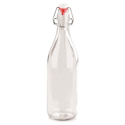 Бутылка 0,55 л с крышкой прозрачная d 7 см h27 см с пробкой бугельный замок стекло P.L.Proff Cuisine 81280151