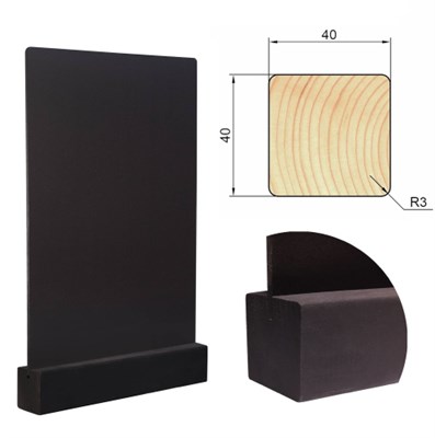 Тейбл тент А6 меловой на дер.основ. 40х40 черный [04FE1035] кл008/1