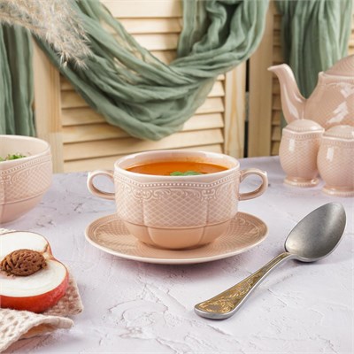Бульонная пара 350 мл, фарфор,серия "Aristocrat-Peach Tea", Noble 81222250