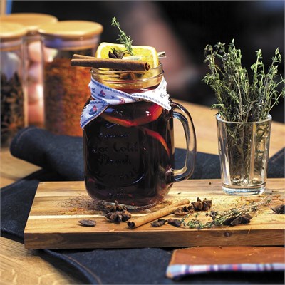 Банка с крышкой и ручкой для коктейлей 450 мл, стекло, P.L. Proff Cuisine 81200137