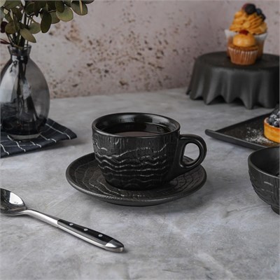 Чайная пара 200 мл,серия "Black Raw Wood"  P.L. - ProffCuisine 81229847