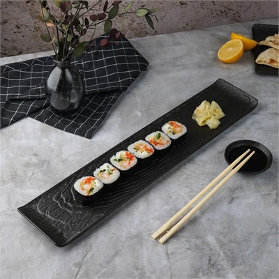 Блюдо прямоугольное 47*10 см, серия "Black Raw Wood"  P.L. - ProffCuisine 81229872