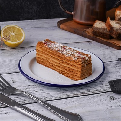 Тарелка,салатник эмалированный d=18 h=3 см, "Blue Rim"  P.L. 81241404