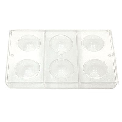 Форма для шоколада "Полусфера", 6 ячеек 55*28 мм, поликарбонат, P.L. Proff Cuisine 73038038