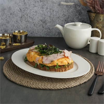 Блюдо овальное 30*22,5 см, фарфор "NOBLE" серия "Fine Plus" 81229903