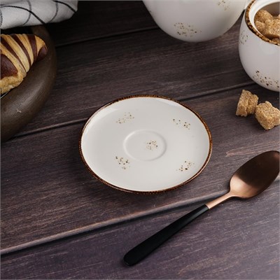 Блюдце кофейное d=12,5 см, фарфор "NOBLE" серия "Grace" 81221687