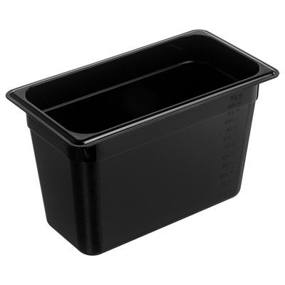 Гастроемкость 1/3 h=200 мм. 325*176 мм. 6,6 л. поликарб. черная GP /1/ 79653