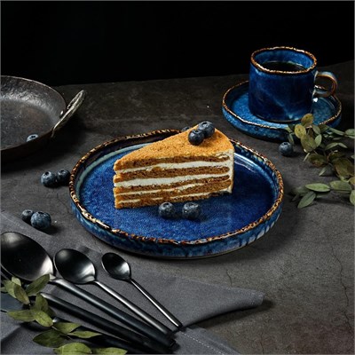 Тарелка с бортом d=20,5см, h=2,46см, 500 мл, фарфор,серия "Aqua Blue" P.L. 81222274