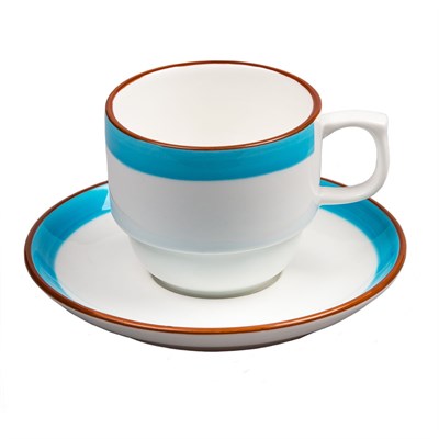 Чайная пара 180 мл серия "Blue Rim-Kids"  P.L. 81229055