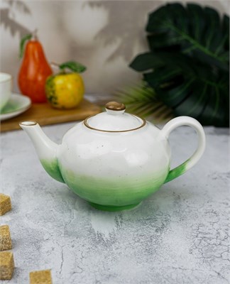 Чайник,600мл, фарфор,зеленый цвет "The Sun" P.L. 81229842
