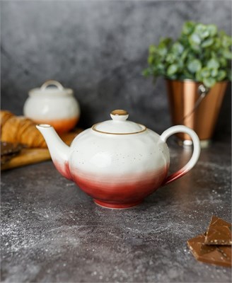 Чайник,600мл, фарфор,красный цвет "The Sun" P.L. 81229843