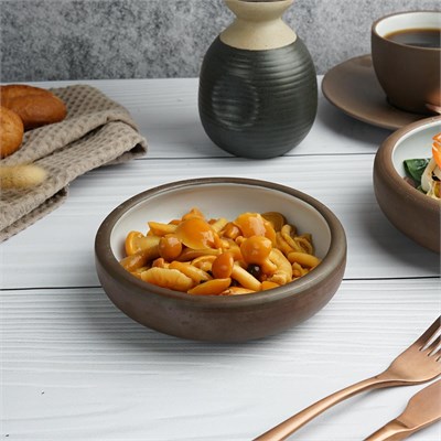 Блюдо/салатник, 300 мл, d=14.3cм, h= 4.2cм, серия "White Matt Taiga"  P.L. 81229030