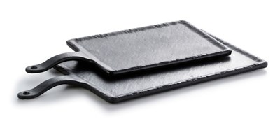 Блюдо,поднос меламиновый, черный 44.5*22.2*2.1см  P.L. 81290054