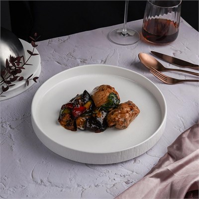 Тарелка с бортом, d=25 см, h=3.5см, серия "Frost White Moon",  P.L. - Proff Cuisine 81222596