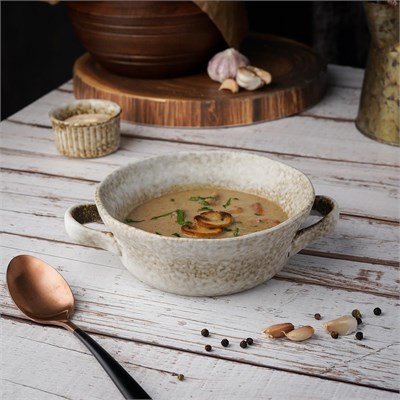 Бульонница с двумя ручками l=16 w=15 h=5.7 см "Brown Spider Silk" / "Stockholm" P.L.-ProffCuisine 81223997