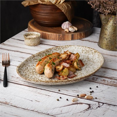 Блюдо l=33 w=24.5 h=3,2 см "Brown Spider Silk" / "Stockholm" P.L.-ProffCuisine 81223000