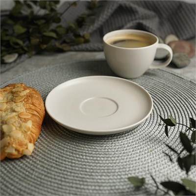 Блюдце д/чайной чашки d=15 см,фарфор "NOBLE" серия "Fine Plus-Light Grey" 81229603