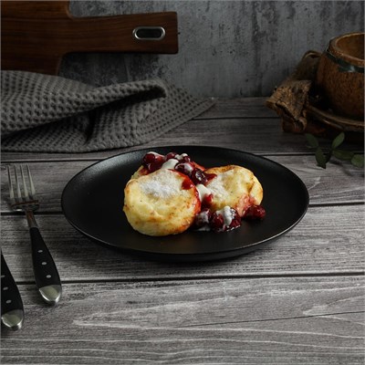 Тарелка с бортом d=21 cм,фарфор "NOBLE" серия "Fine Plus-Black Sand" 81222205