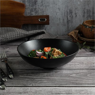 Салатник d=21 cм,фарфор "NOBLE" серия "Fine Plus-Black Sand" 81222212